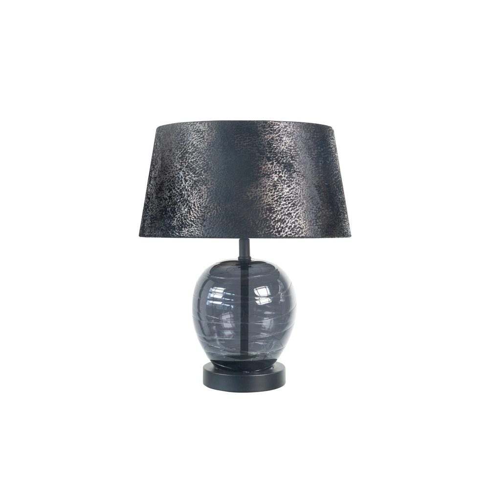 Table lamp Apple black with smoke glass Ø 30cm