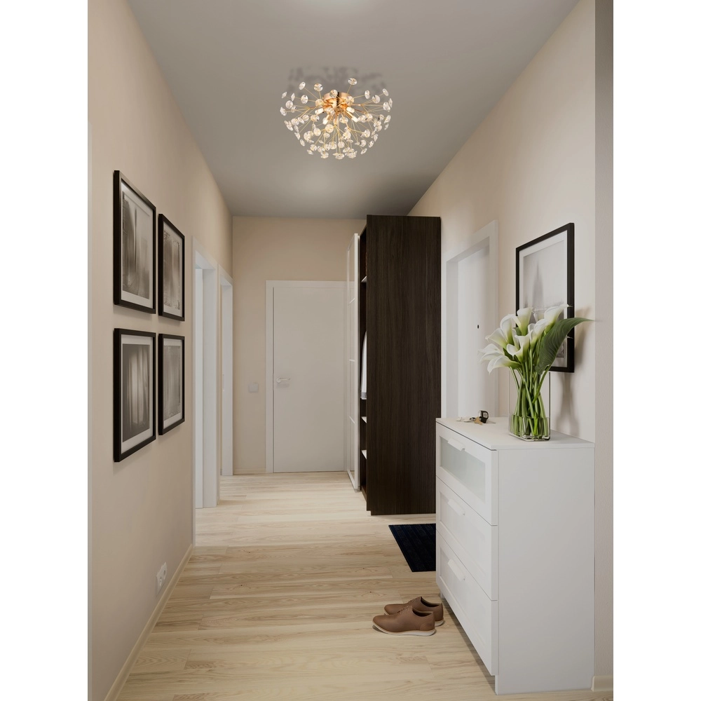 Ceiling lamp Katrina gold Ø 45cm Globo 9007371481316