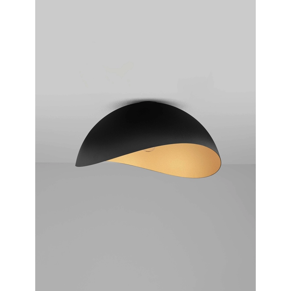 Ceiling lamp Opsi black with gold Ø 50cm Lyora 5212017457998