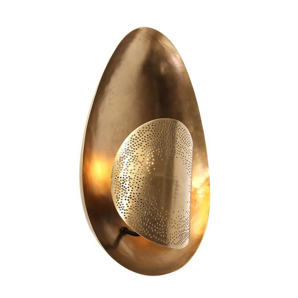 Oval wall lamp Brass bronze