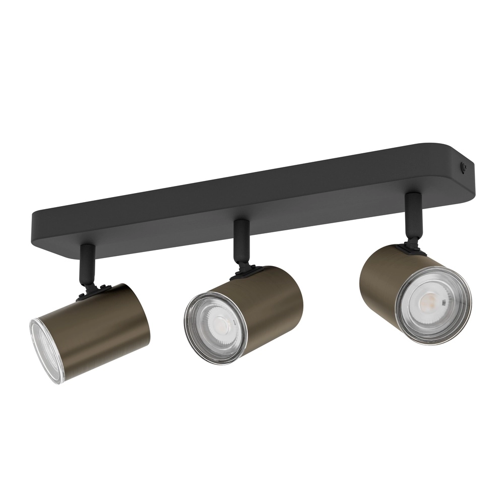 Bathroom spotlights Consuma 1 3x GU10 - black with bronze