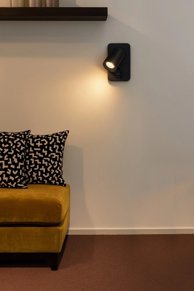 Bedside lamp Megano USB black with USB-A and USB-C Artdelight 8720701103610