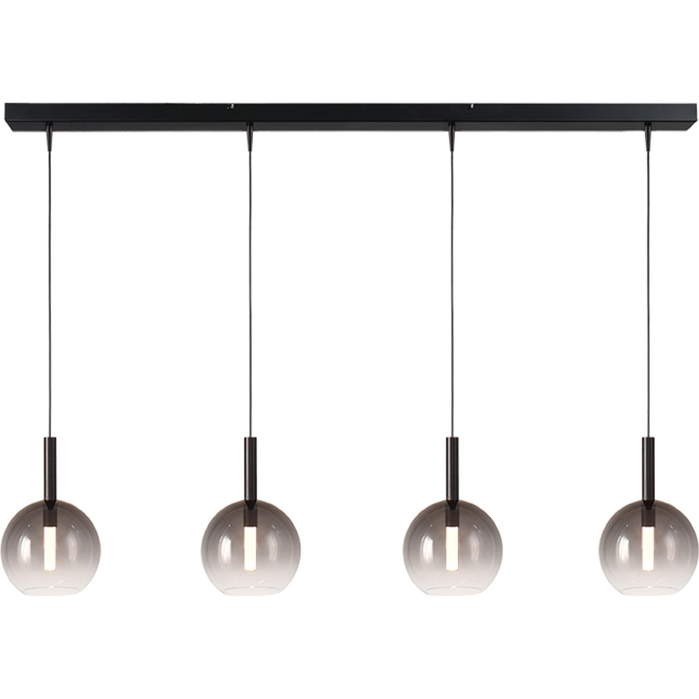4L pendant lamp Ø17cm Lido Ball with smoke-fading glass