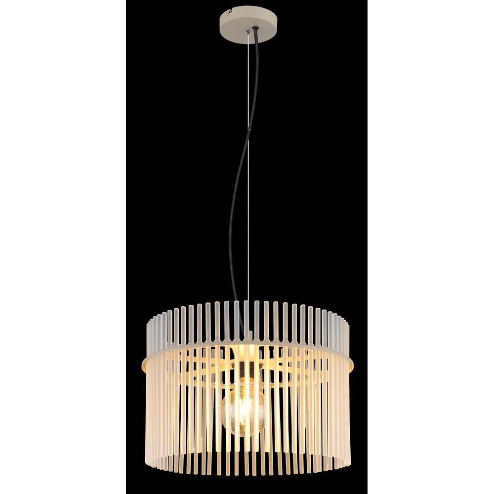 Pendant lamp Gorley sand brown with glass Ø 40cm Globo 9007371578702