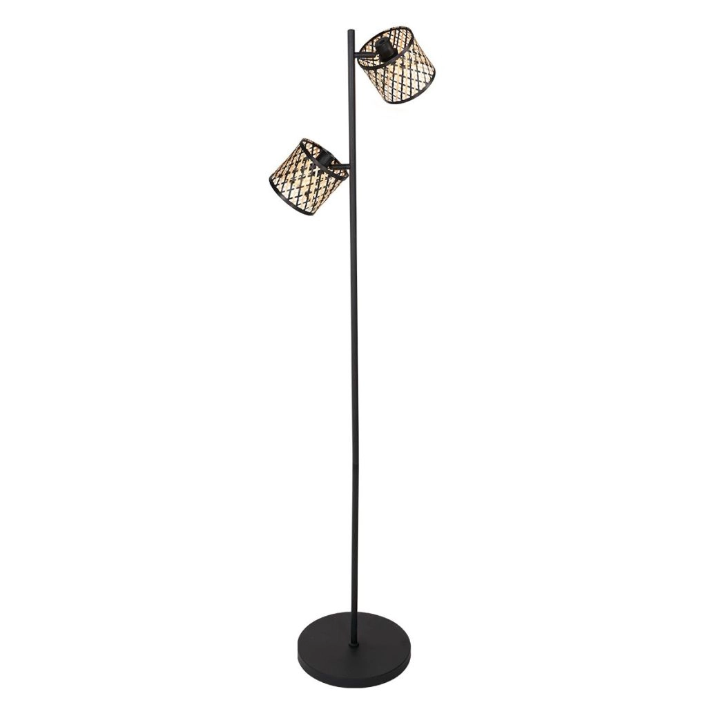 Floor lamp 2-lights Sumba with bamboo shades Ø12cm Steinhauer 8712746182866
