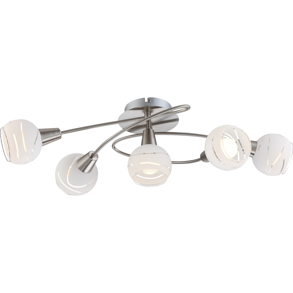 Ceiling lamp Elliott 5-light nickel