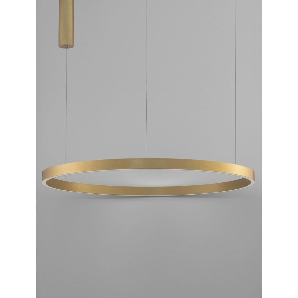 Golden pendant lamp Elowen design Ø 98cm Lyora 5212017439147