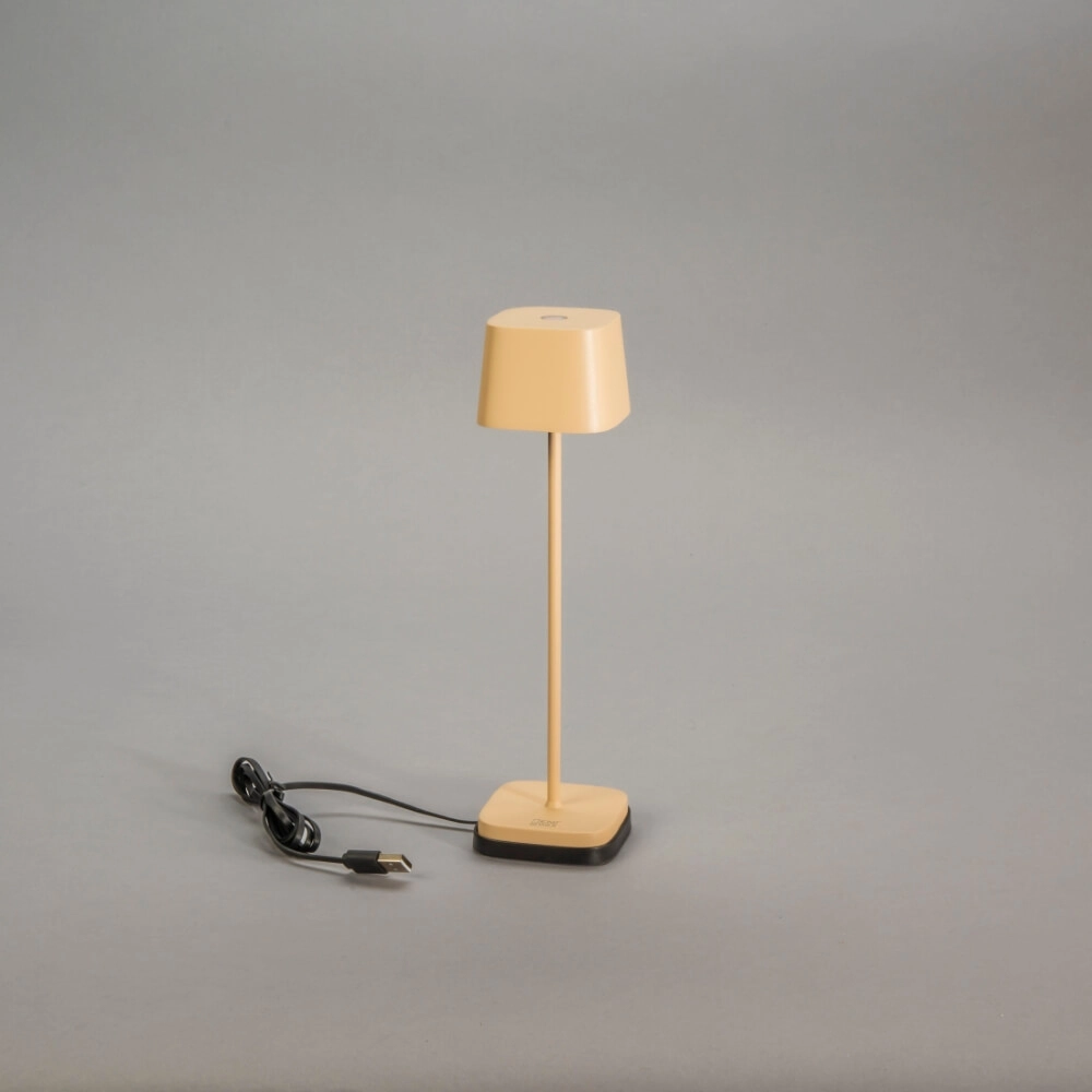 Rechargeable table lamp Capri mini sand brown KonstSmide 7318307829334