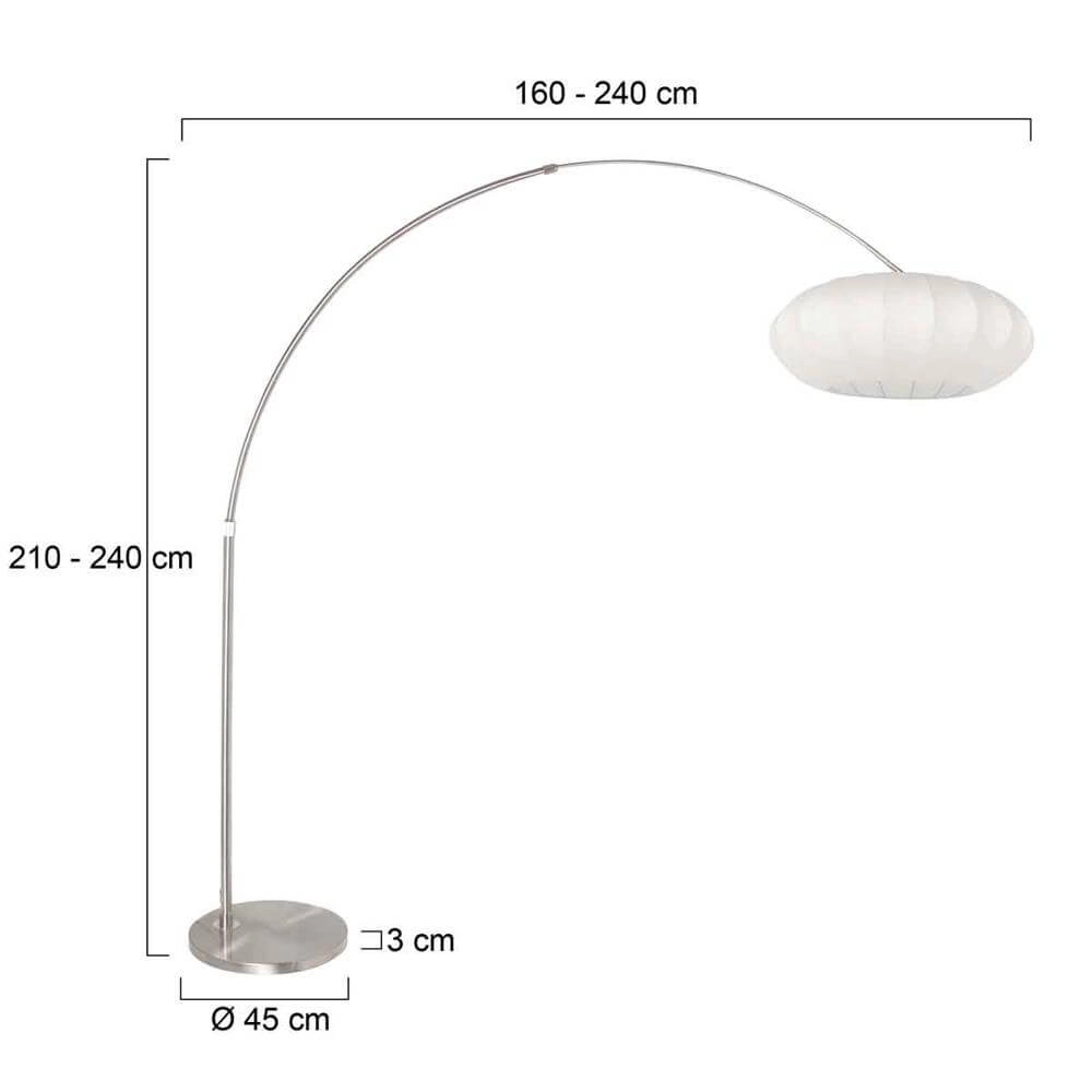 Arc lamp Sparkled Light metal with white shade Steinhauer 8712746173116