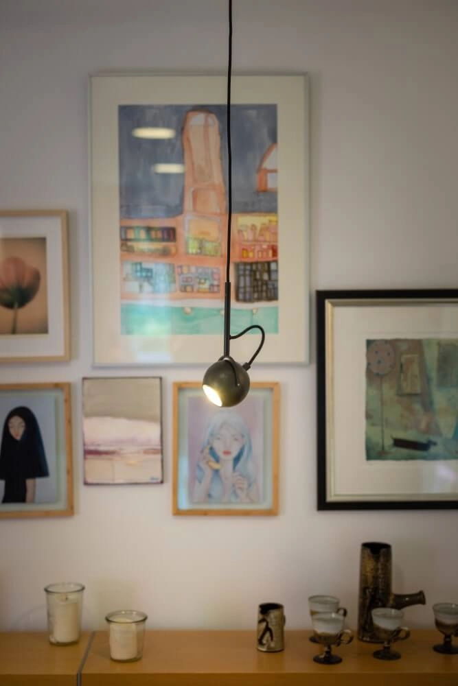 Black pendant lamp The Eye 150cm ETH 8720195304562