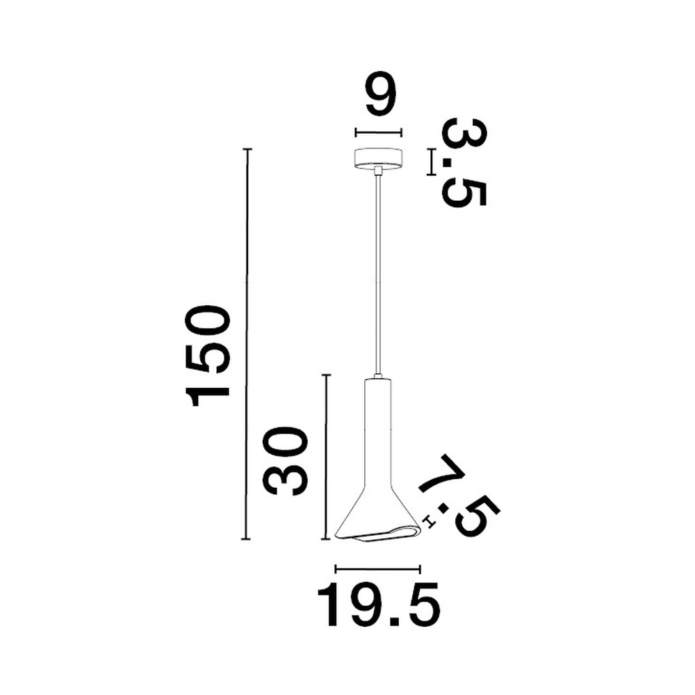 Unique pendant lamp Dylan grey Ø 19.5cm Lyora 5212017440372