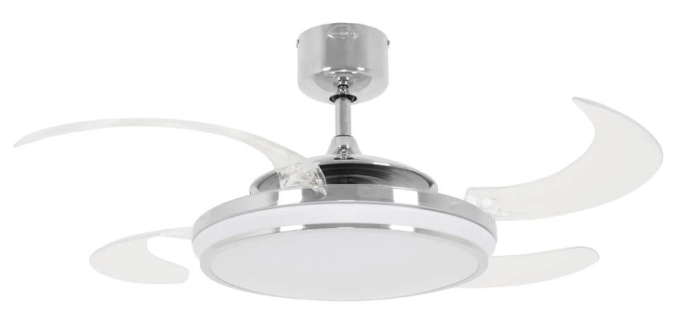 Chrome ceiling fan Fanway Evo 1 Ø 122cm