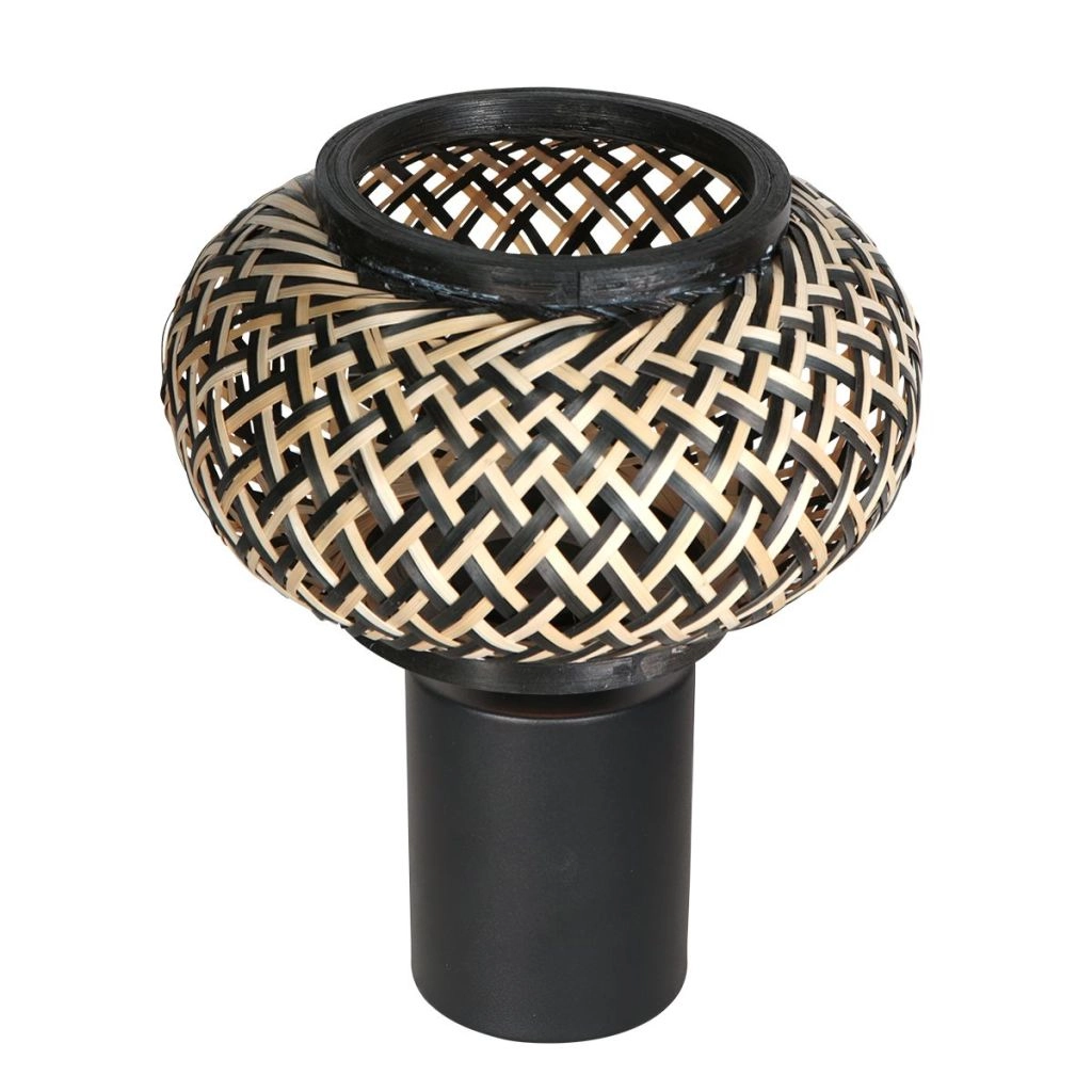 Table lamp Nox Light with bamboo shade Ø22,5cm