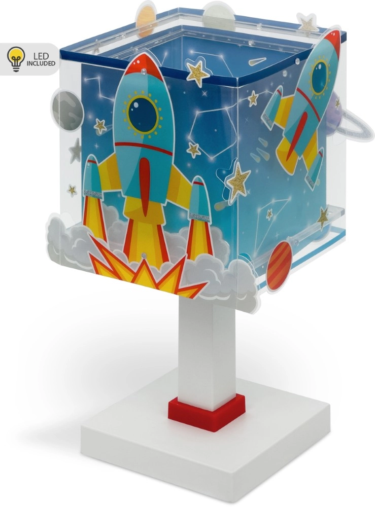Table lamp Rocket blue glow in the dark