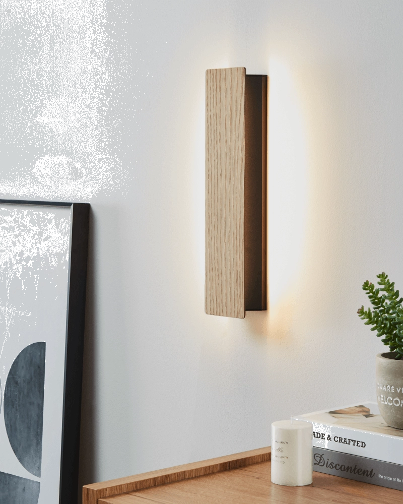 Wooden wall lamp Zubialde Eglo 9008606327874