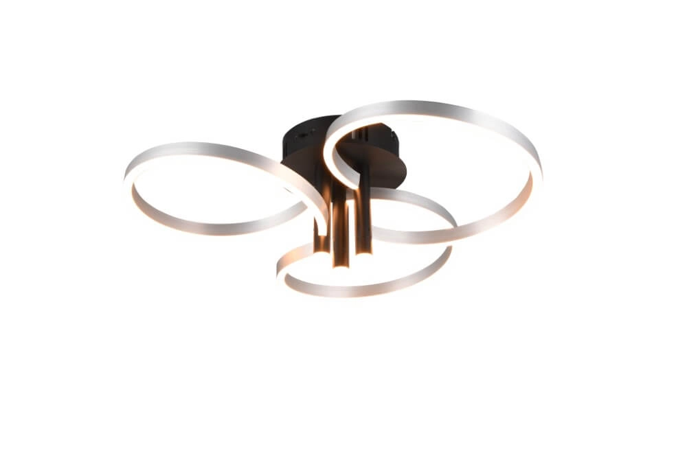 Curled led ceiling light Caruso Stainless steel - Ø 65.5cm Trio 4017807612974