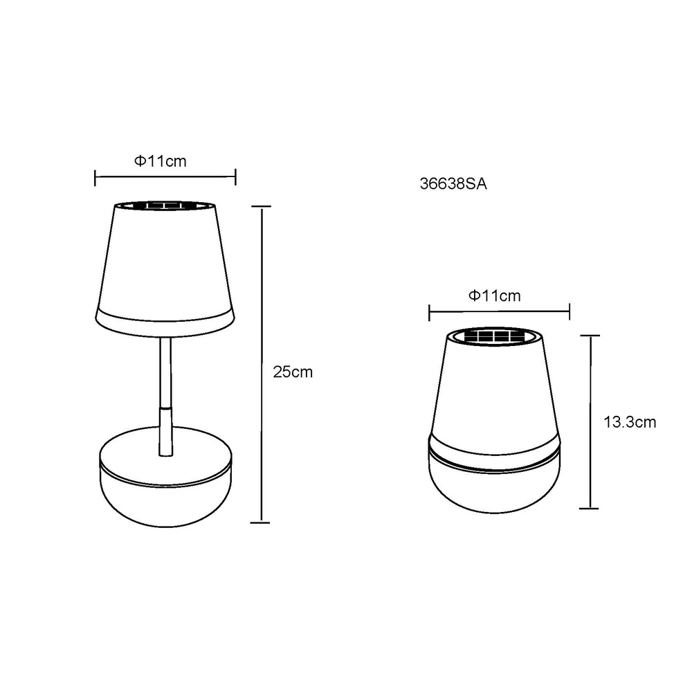 Solar table lamp Felina sand brown Globo 9007371516506