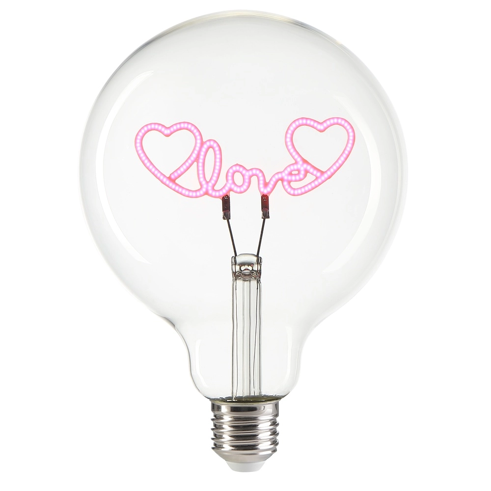 E27 light source Lumopop "Love" pink