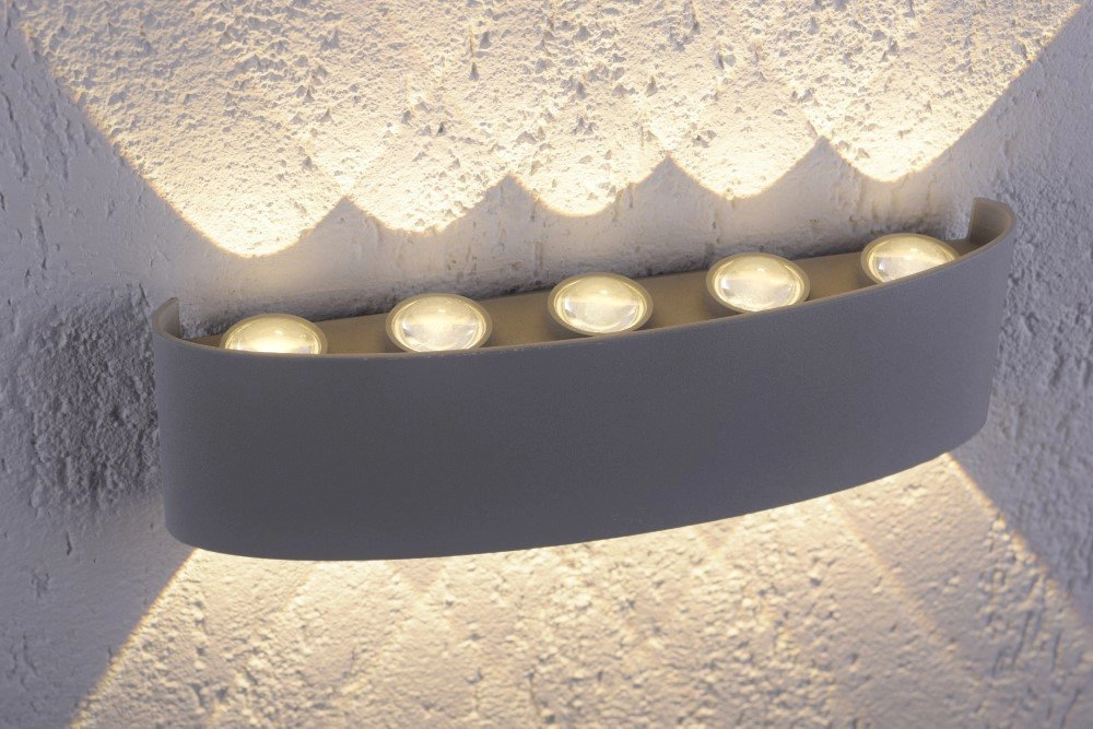 Design wall spot Carlo Up - Down 5-light gray Paul Neuhaus 4012248335796