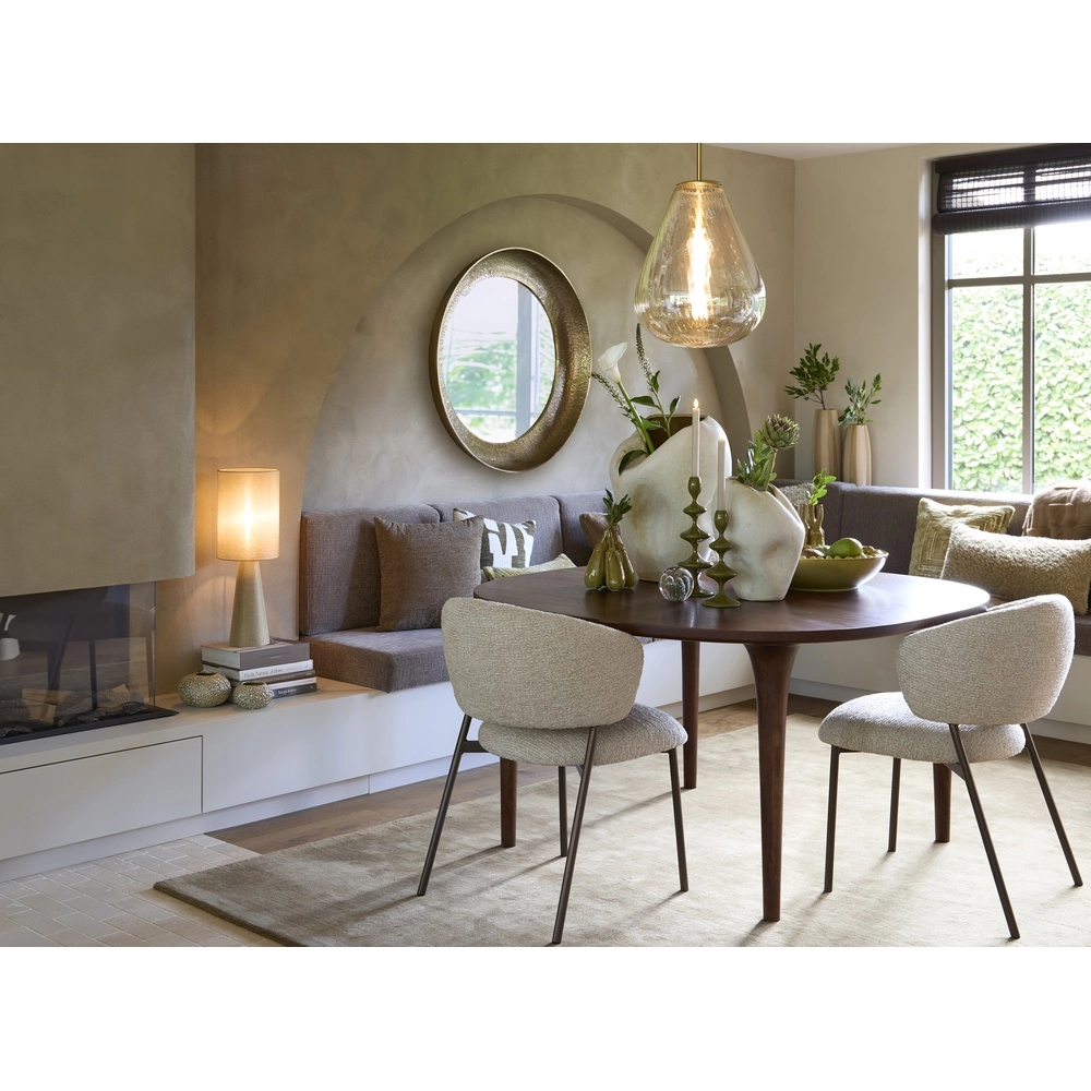 Glass pendant lamp Leona Ø 40cm - amber glass Light & Living 8717807834029