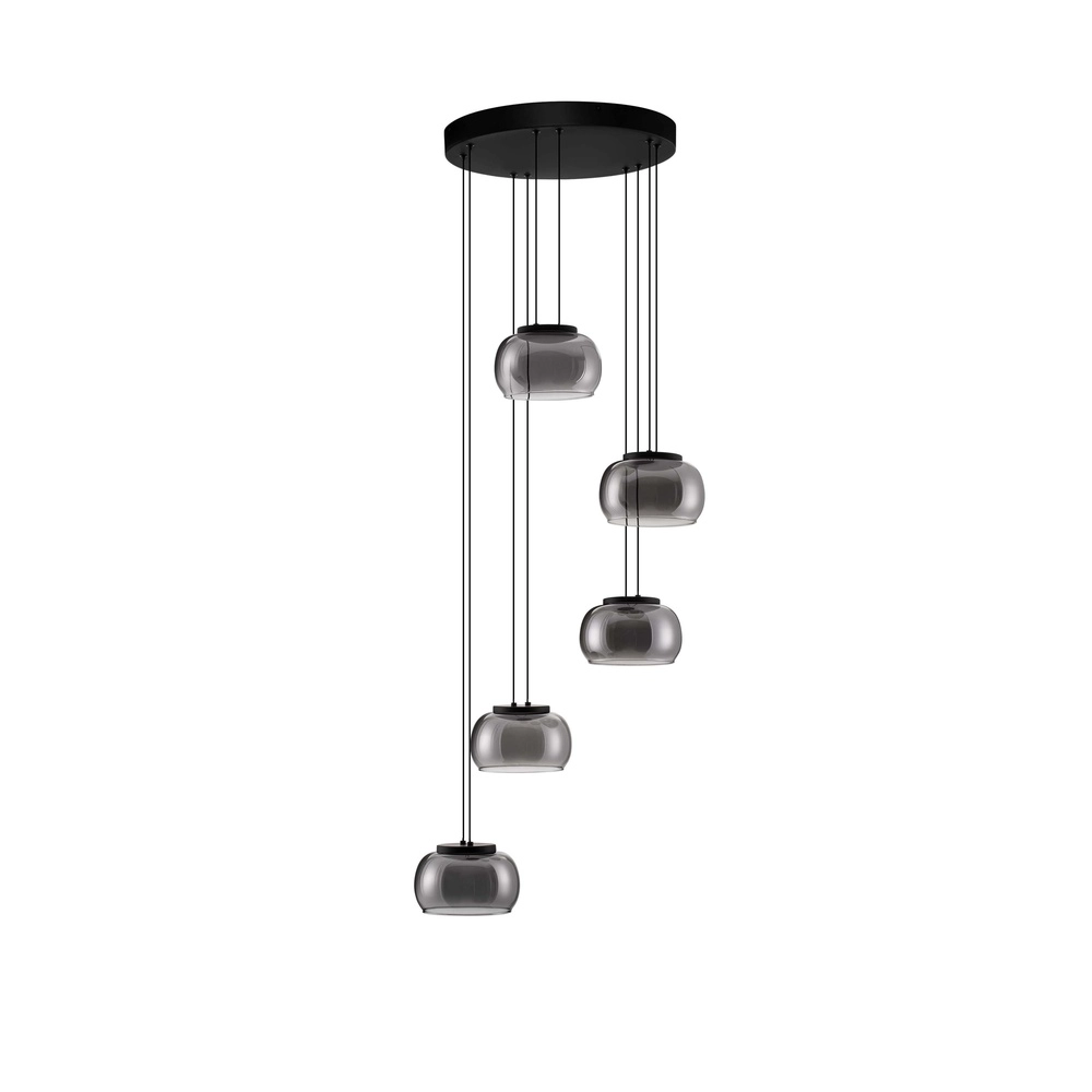 Modern pendant lamp Bios 5-light black Lyora 5212017458537