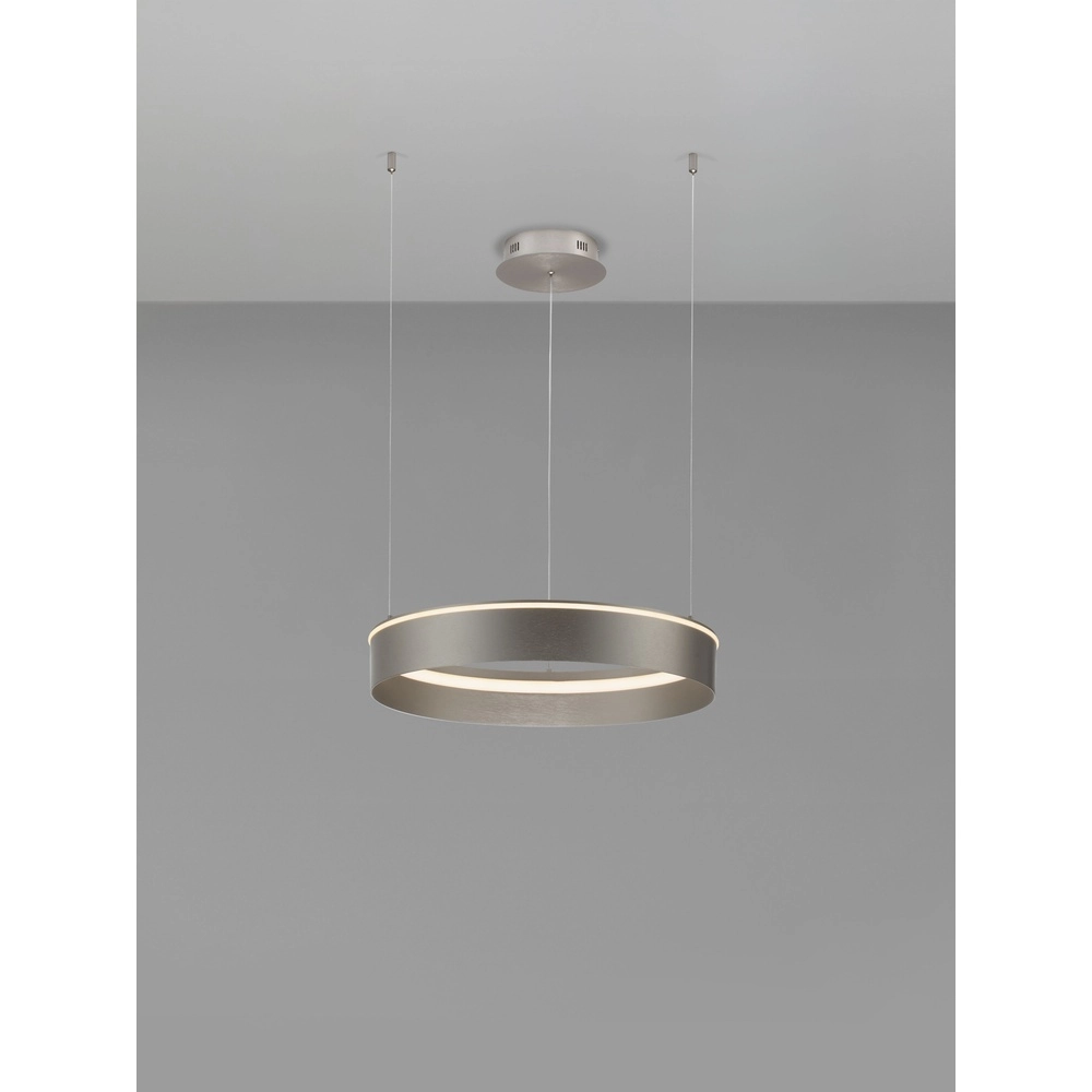 Modern pendant lamp Olivia nickel Ø 60cm Lyora 5212017494214