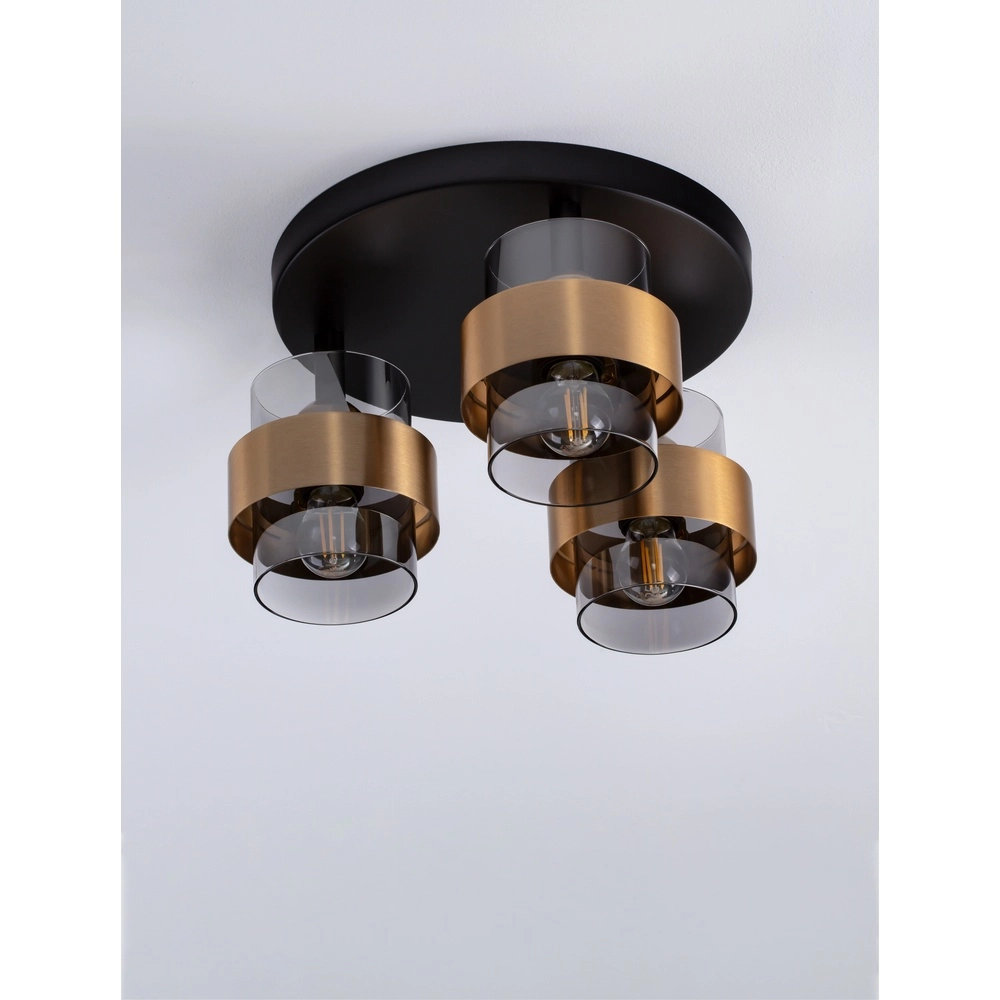 Ceiling lamp Sianna Ø 37cm black with gold Lyora 5212017445452