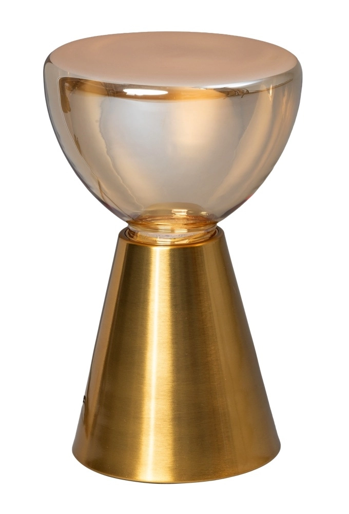 Golden table lamp Lisa Ø 17cm