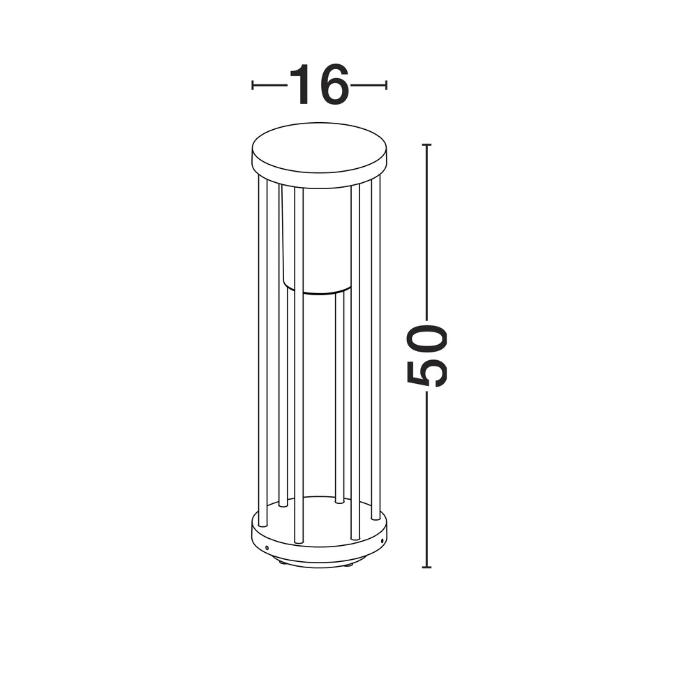 Design garden lamp Elysium 50cm Lyora 5212017477125
