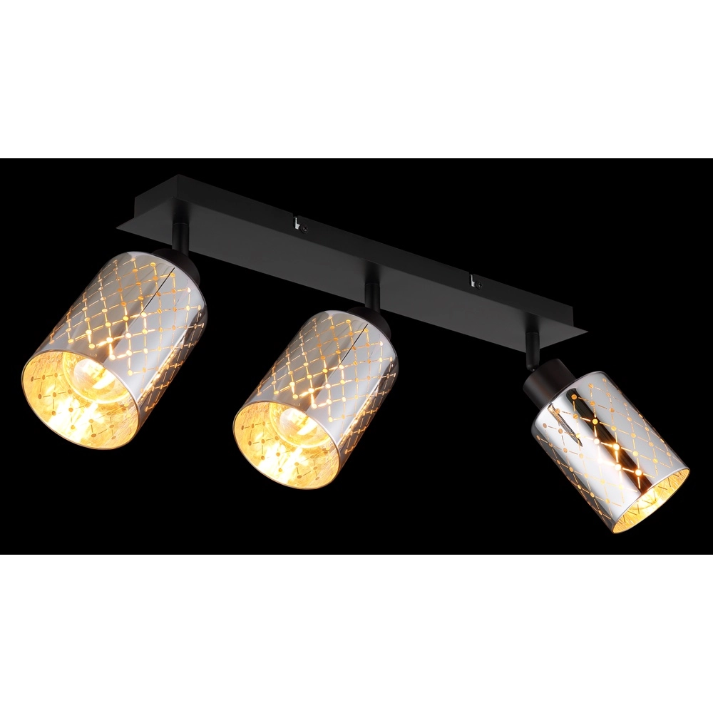 Design ceiling lamp Alonso 3-light black Globo 9007371569250