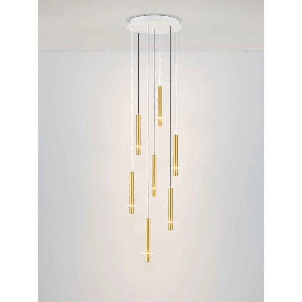 Design pendant lamp Noemi gold with white Ø 47cm Lyora 5212063503311