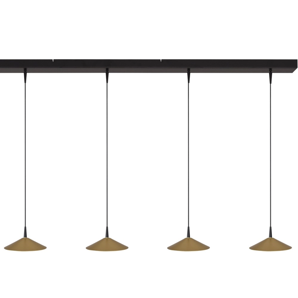 5-light pendant lamp Ceppo black with gold Ø 18cm Masterlight 8718121352053