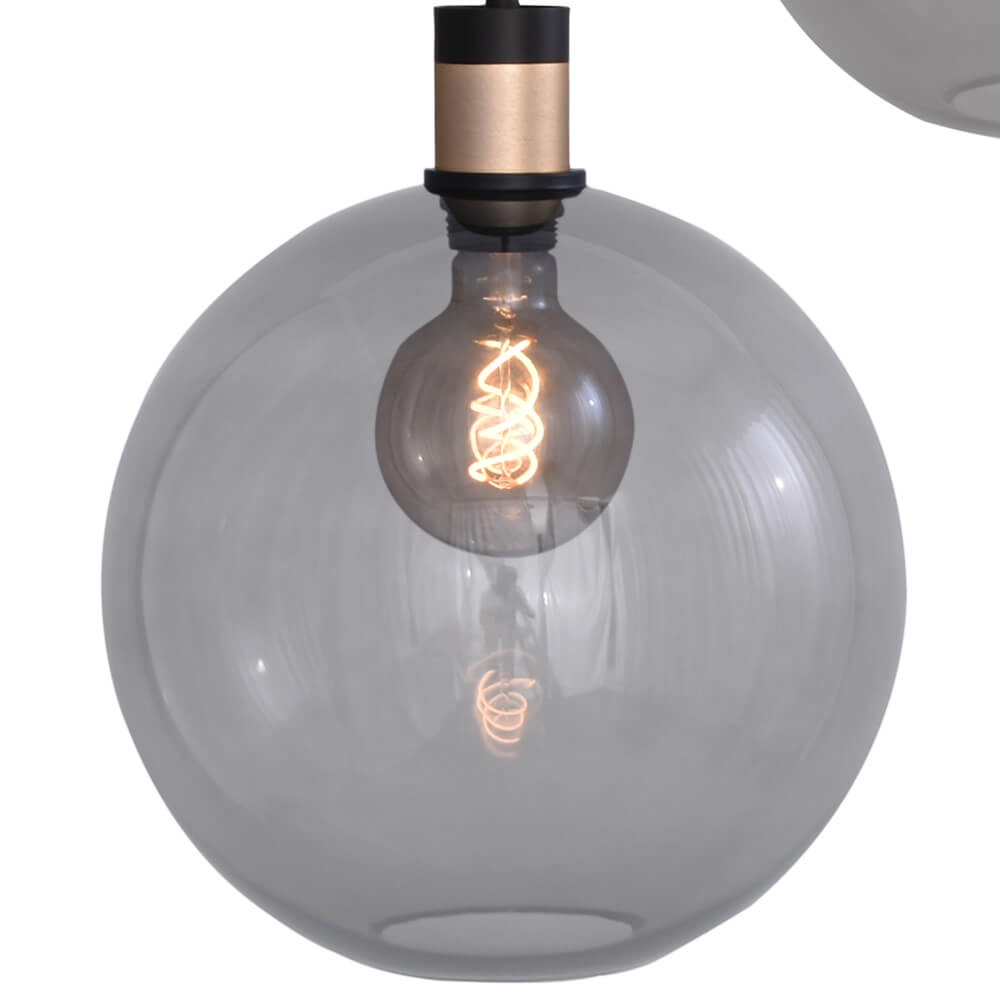 Vide hanging lamp Lazise 2 3-light gold with black Masterlight 8718121303833