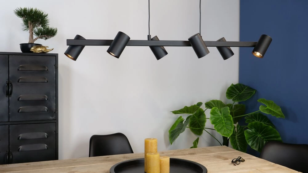 Dining room hanging lamp Gatuela 1 6-light black Eglo 9002759994648