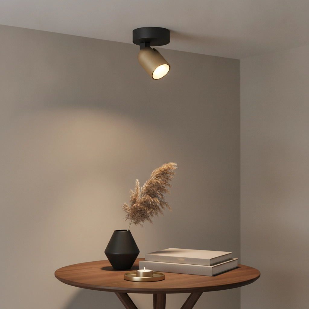 Ceiling lamp Houston 1-light black with champagne