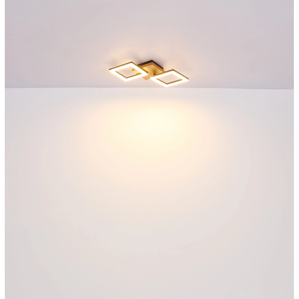 Design ceiling lamp Kerry black with wood look Globo 9007371440221