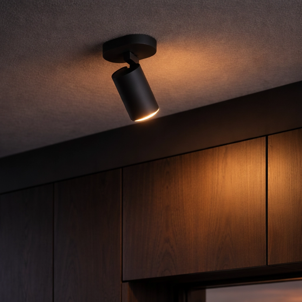 Ceiling spotlight Esto Single Black