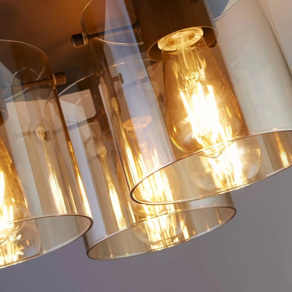 Ceiling lamp 3-lights Sweden Mocha Brown Searchlight 5053423271668