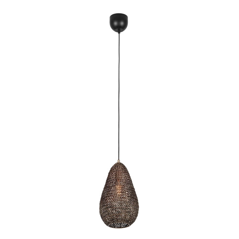 Bronze pendant lamp Ziva Ø 23cm