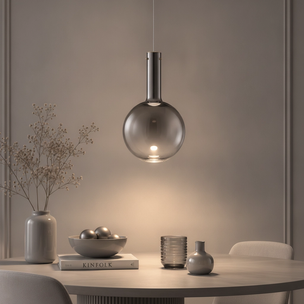Pendant lamp Nostos smoke glass Ø 30cm