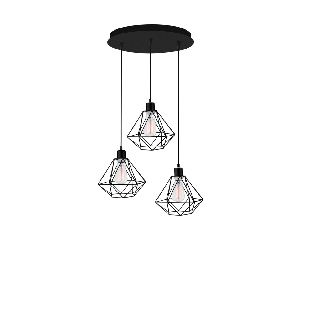 Pendant lamp Pietra 3-light Ø 30cm