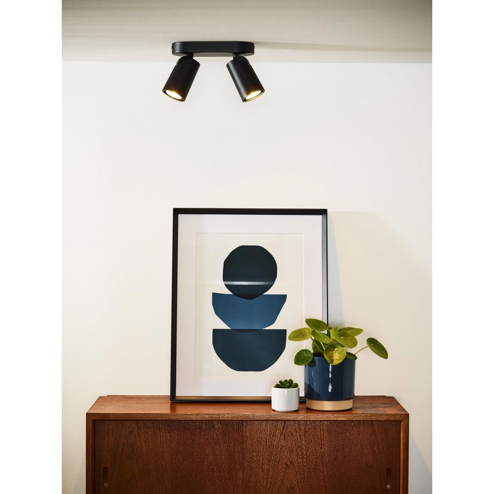 Ceiling spotlight Xyrus 2-light black Lucide 5411212234193