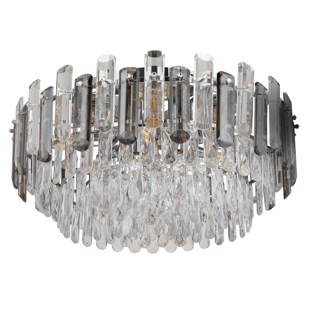 Ceiling lamp Orgina chrome with crystal Ø 55cm Globo 9007371478156