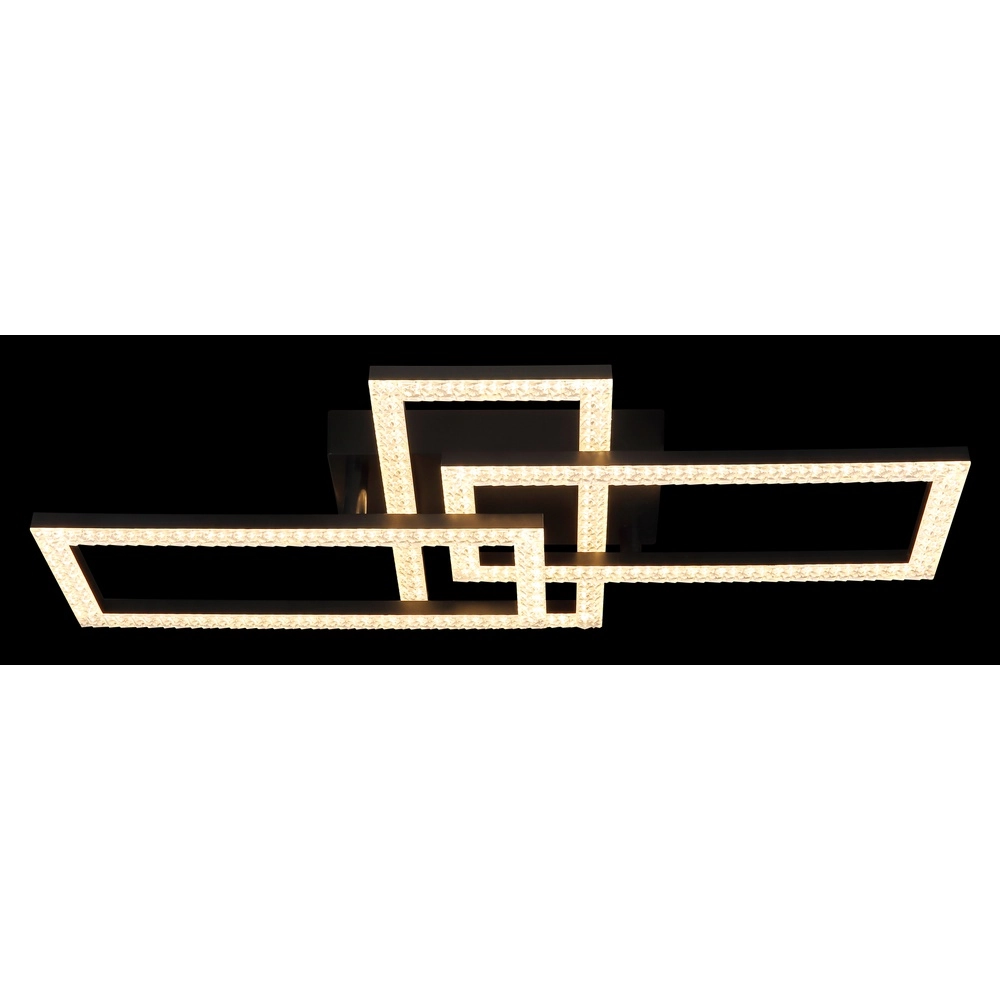 Black design ceiling lamp Sapena with crystal Globo 9007371453559