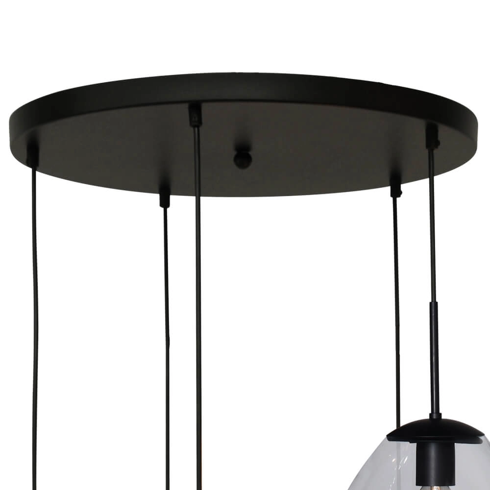 Vide hanging lamp Lava 5x clear glass Masterlight 8718121286495