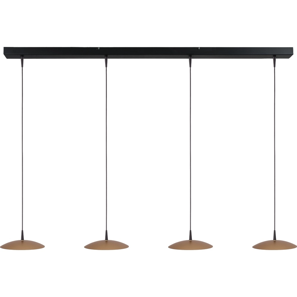 4-light pendant lamp Scala black with gold Ø 20cm
