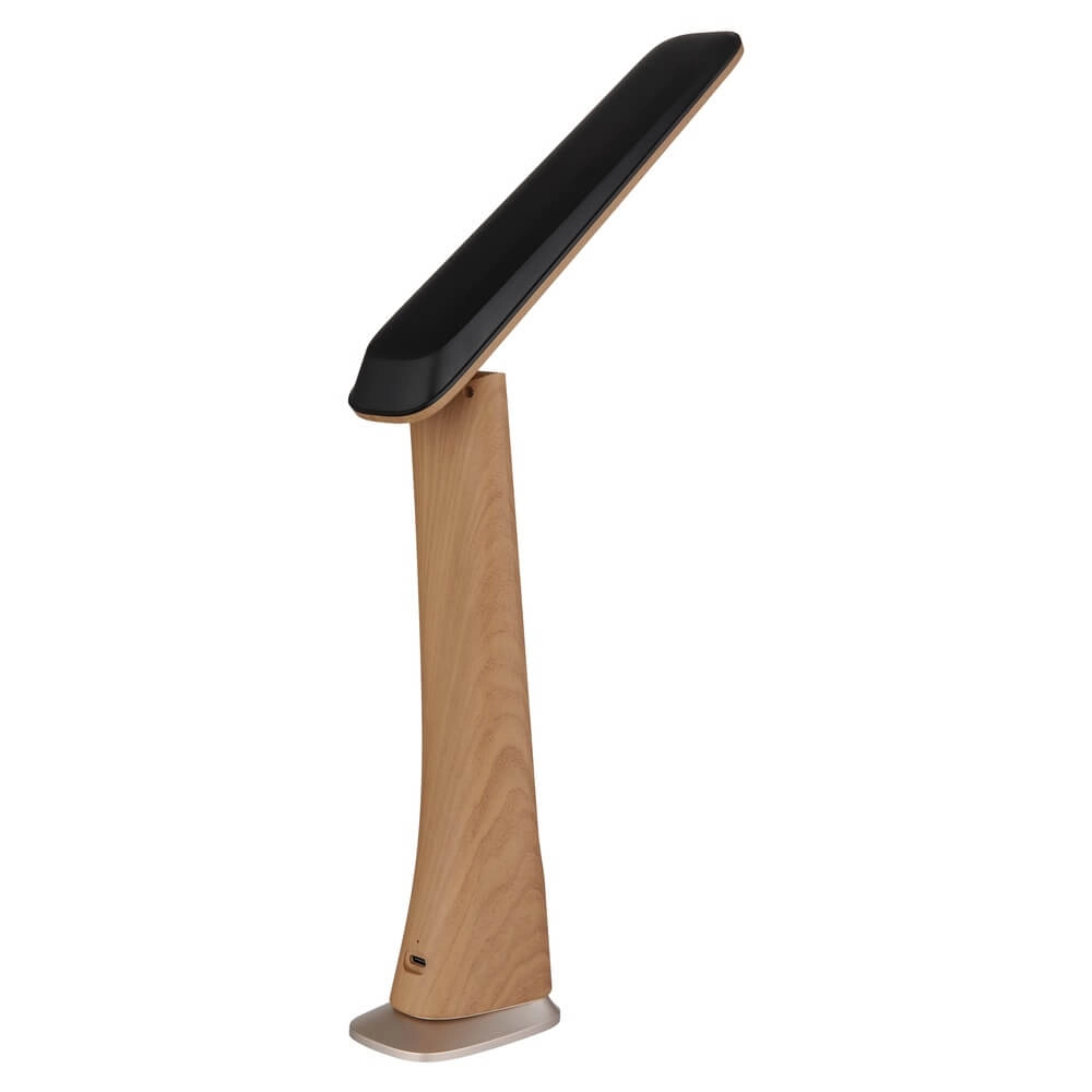 Desk lamp Averie wood with clock Globo 9007371471720