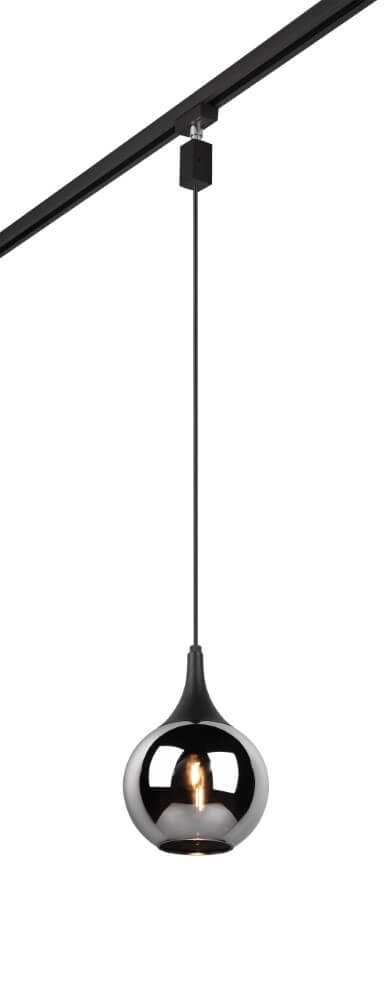 Pendant lamp Duoline Lumina with smoke glass round for rail Trio 4017807577501