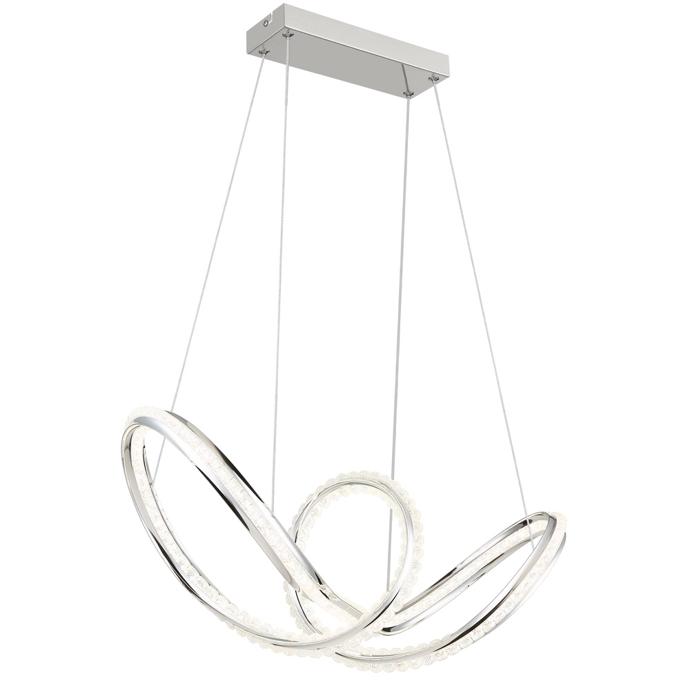 Modern pendant lamp Evangeline chrome