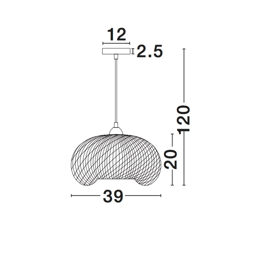 Rattan pendant lamp Scarlet Ø 39cm Lyora 5212017416339